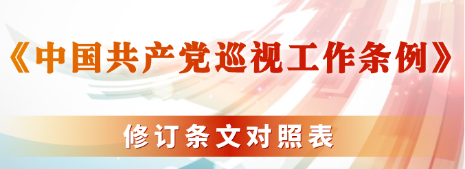 《中国共产党巡视工作条例》修订条文对照表